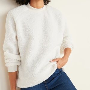 Old Navy Sherpa white pullover